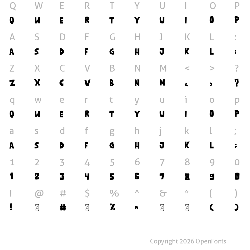 Character Map of Crispy Cream Regular