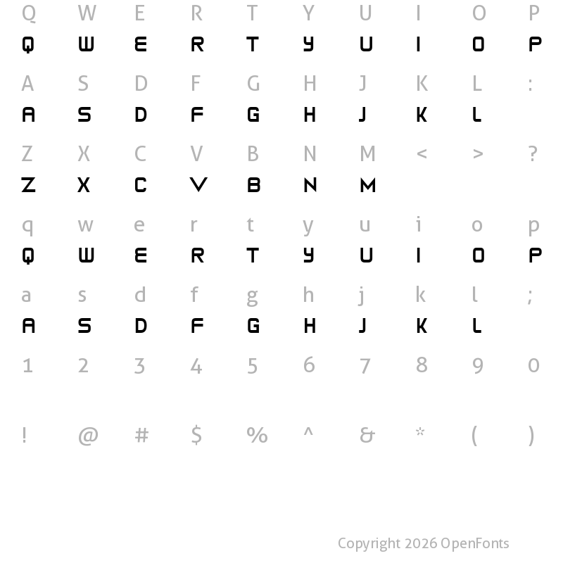 Character Map of Croatia Regular