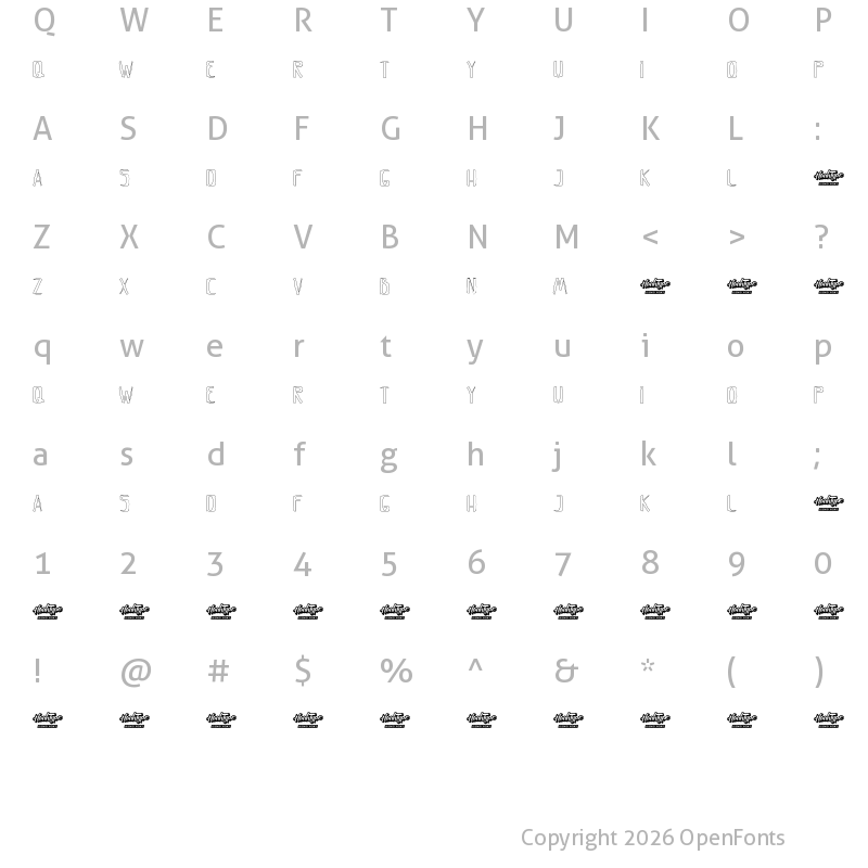 Character Map of Crumpled Letter Demo Outline