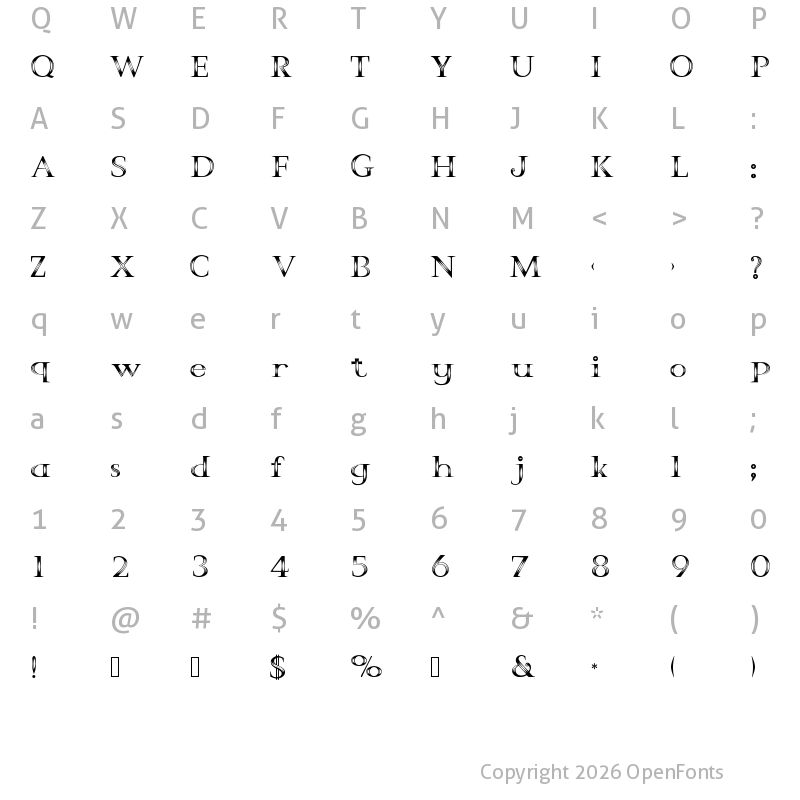 Character Map of Crystal Medium