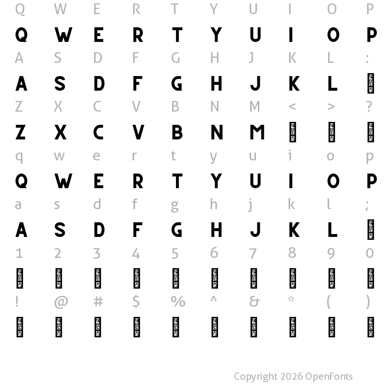 Character Map of CS Gordon Regular