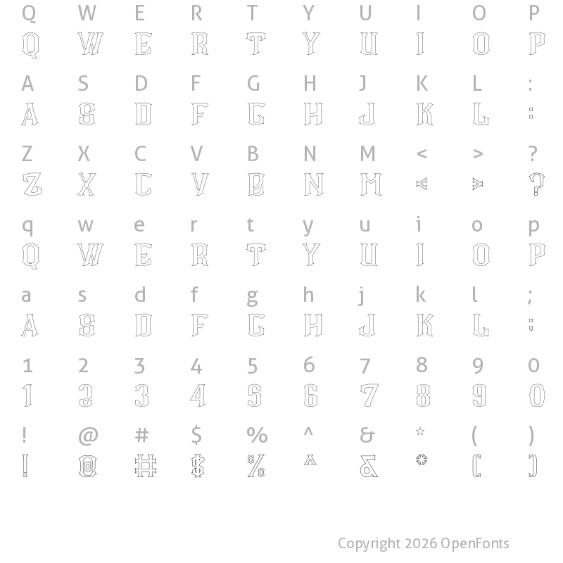 Character Map of CS Roger Outline