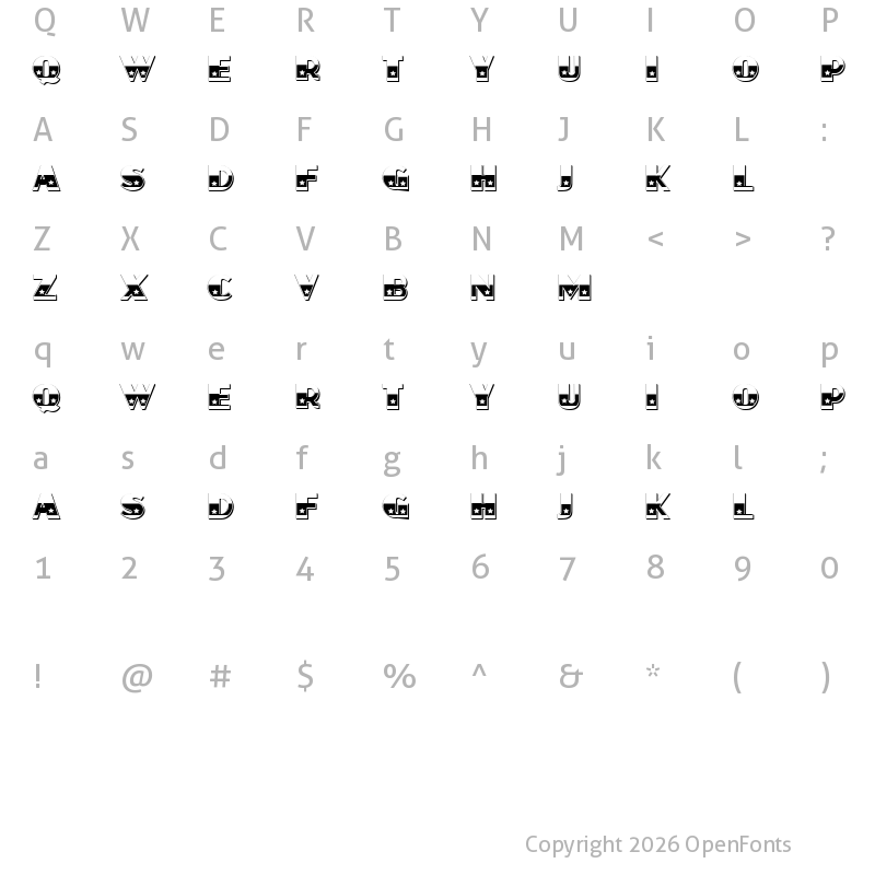Character Map of Cuba Regular