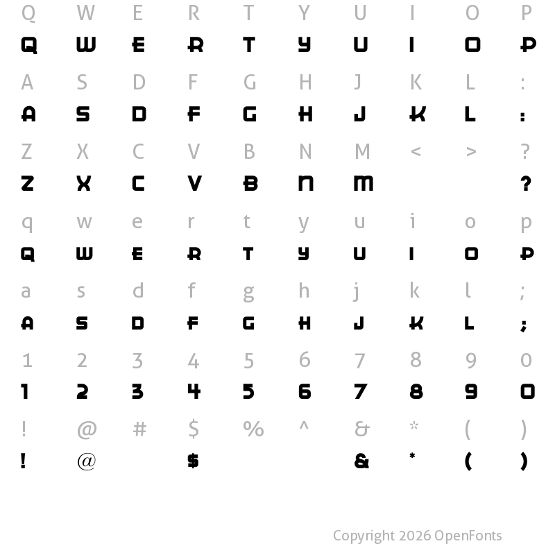 Character Map of CuppaJoe Regular