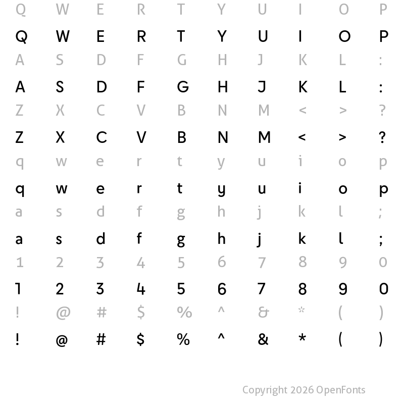 Character Map of Cy Text SemiBold