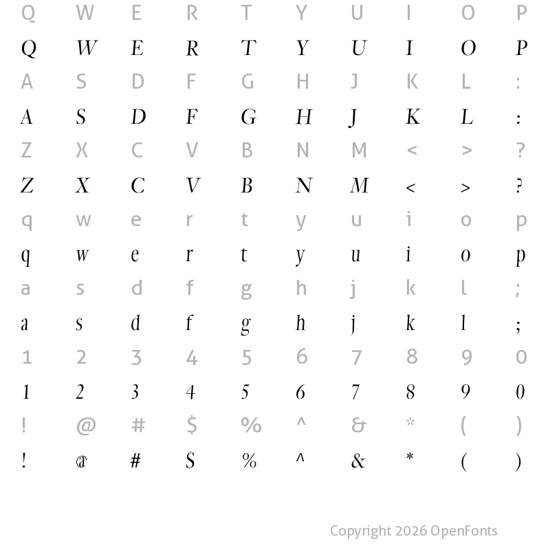 Character Map of CybaPeeTX-heightOblique Regular