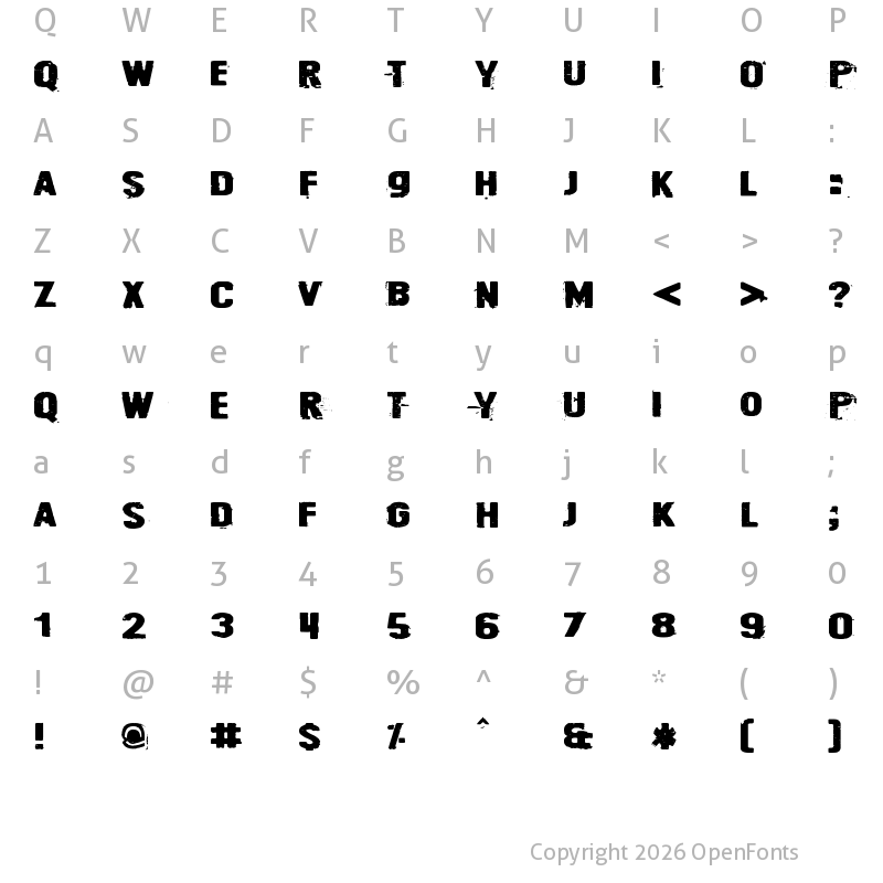 Character Map of Cyberpnuk2 Regular