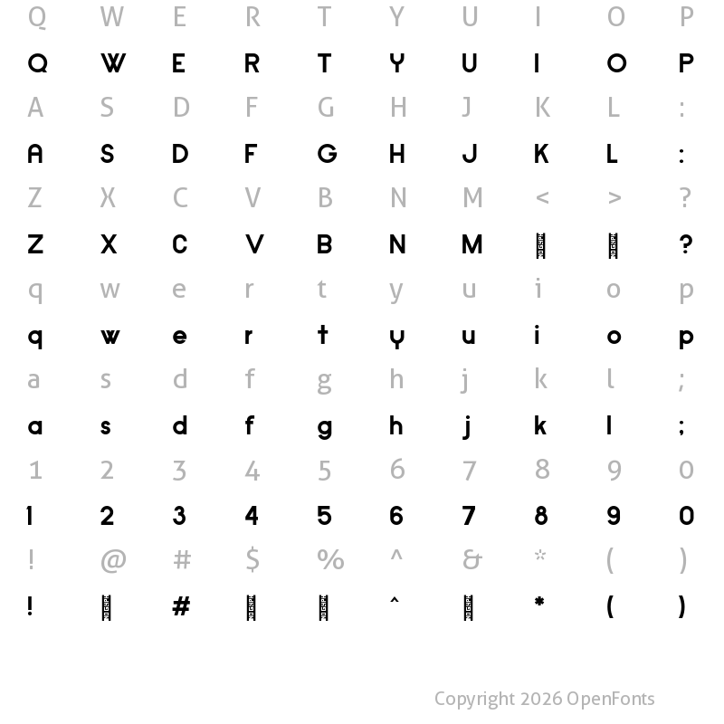 Character Map of Cypher Bold