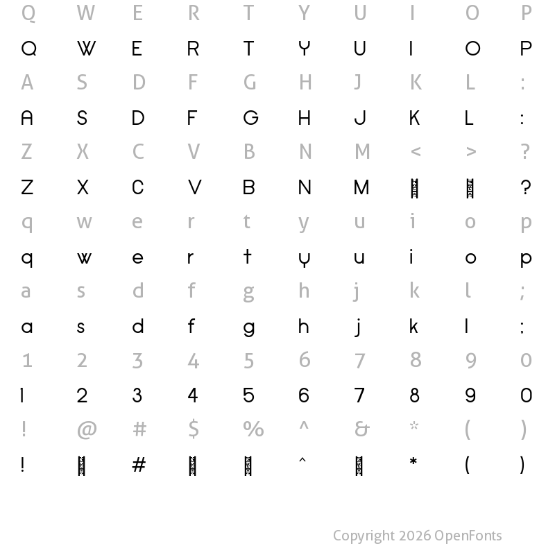 Character Map of Cypher Semibold