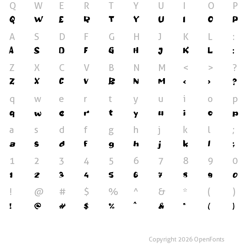 Character Map of d Desakan Regular