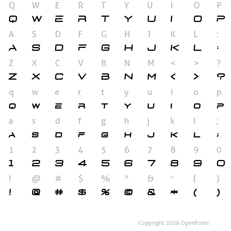 Character Map of D3 Euronism Bold italic Regular