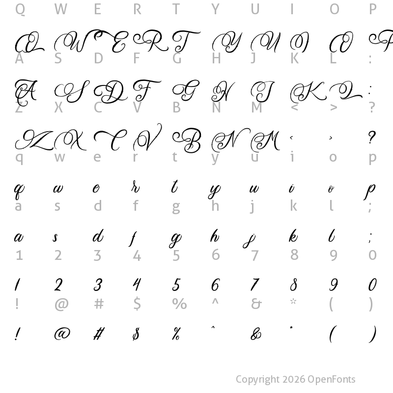 Character Map of Daisuky Fancy Regular