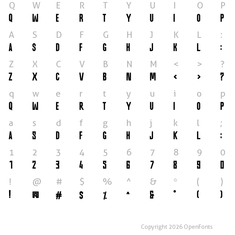 Character Map of DAKDO Regular