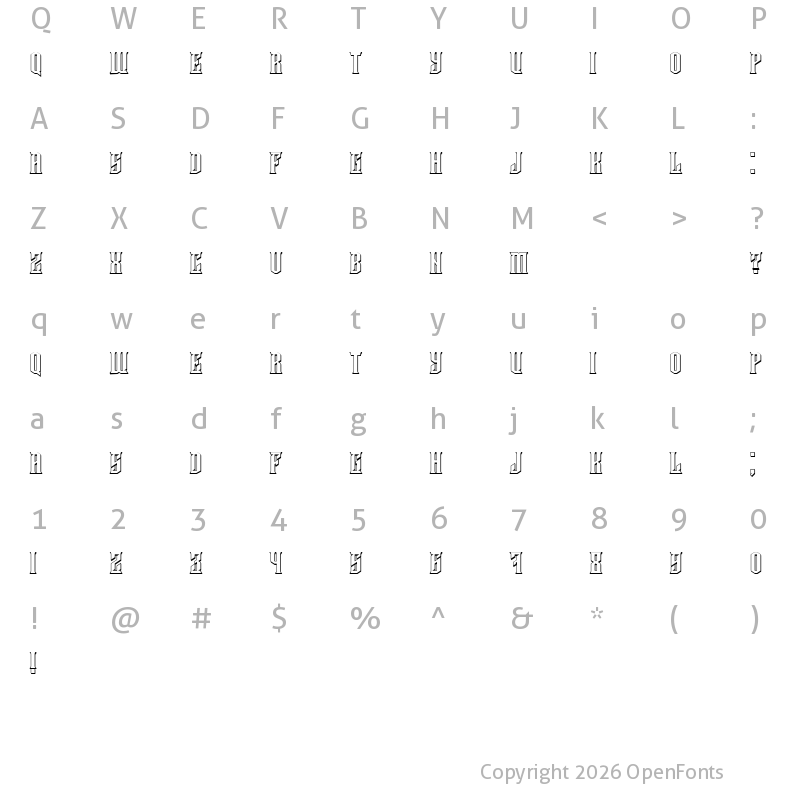 Character Map of Damages 3D Regular