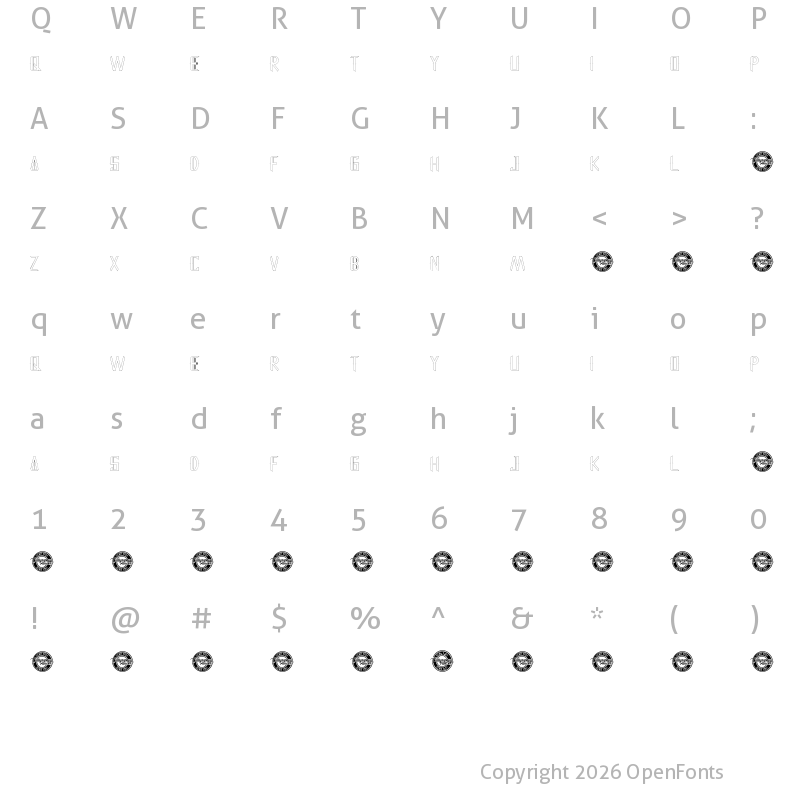 Character Map of Dangerous Demo Inline