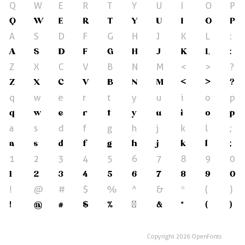 Character Map of DaniloCatalina Regular