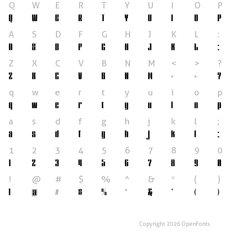 Character Map of Dankfield Regular DEMO Regular
