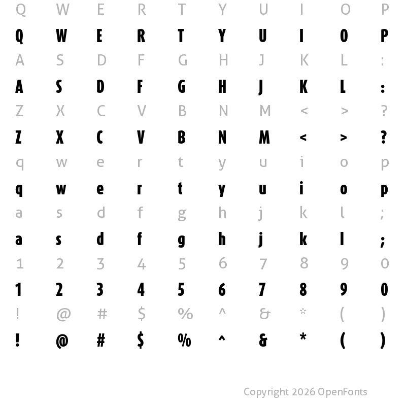 Character Map of Dax Compact Pro Black