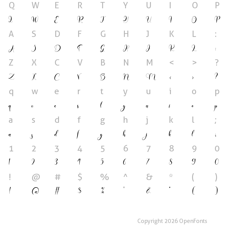 Character Map of Daytone Regular