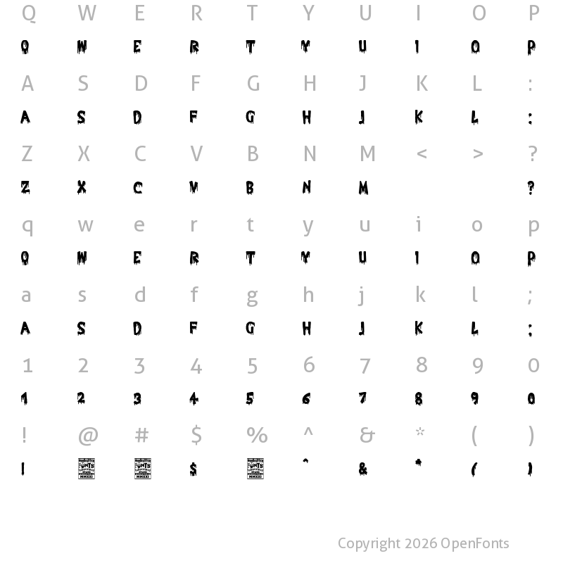 Character Map of Death Road 13th Regular