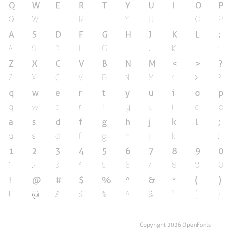 Character Map of Deathay Light