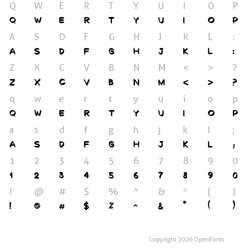 Character Map of Decalk Bold