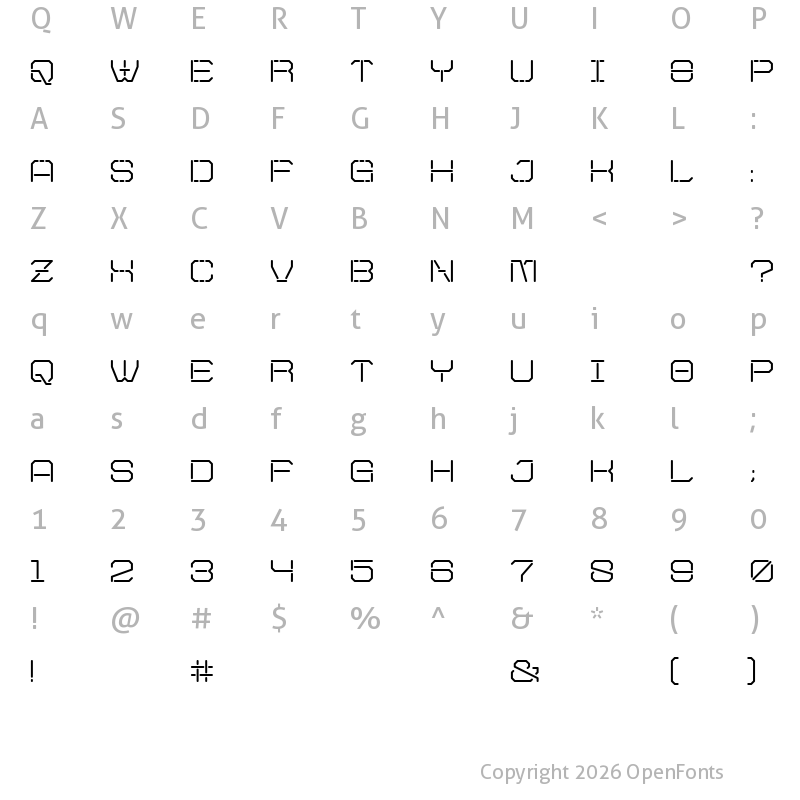 Character Map of Decoode Regular