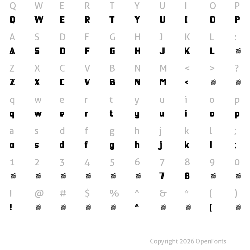 Character Map of DEICHO Extra Bold