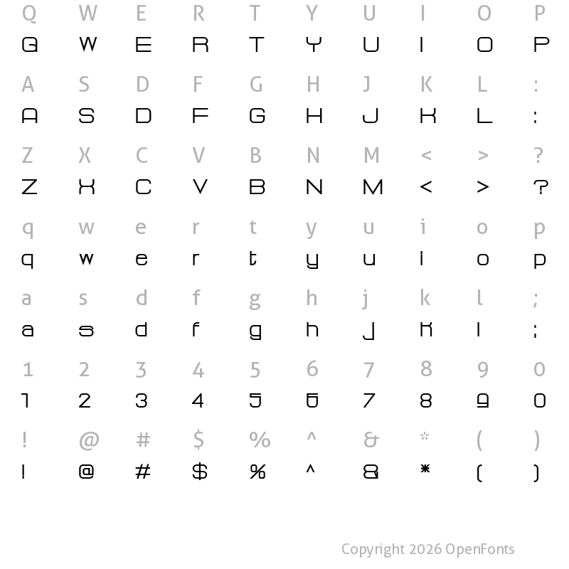 Character Map of Delaunay Medium Regular