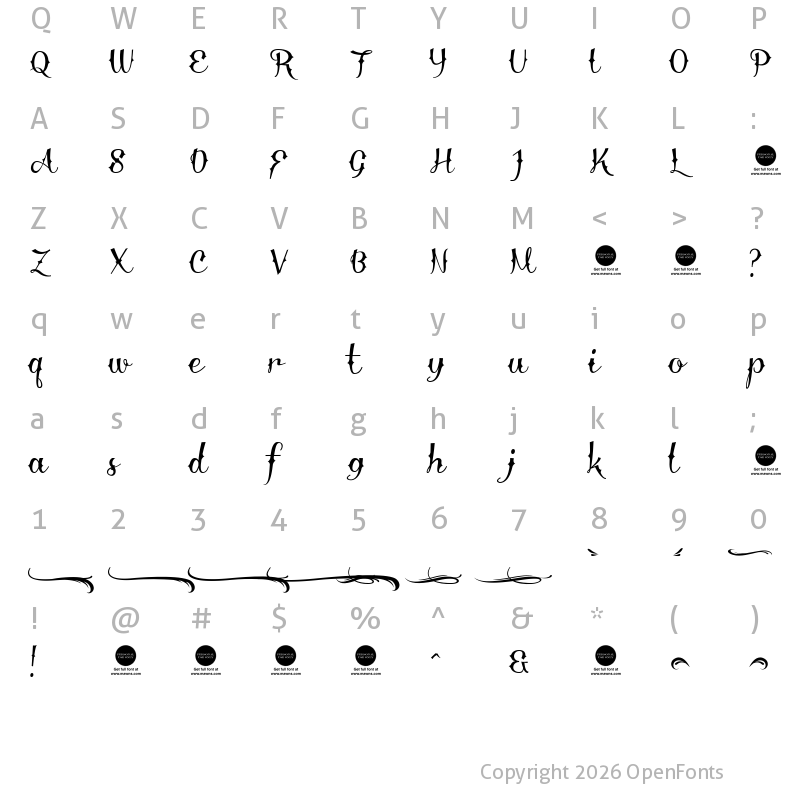 Character Map of Delinquente alt I Demo Regular