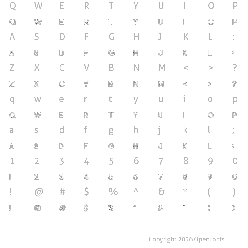 Character Map of DEMOKRASI Regular