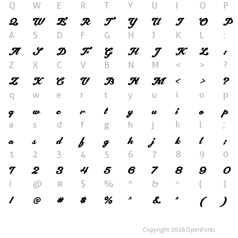 Character Map of Derpache Demo