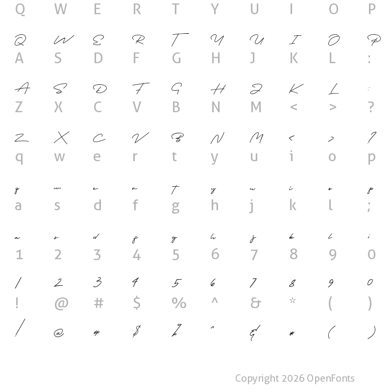 Character Map of Destiny Regular