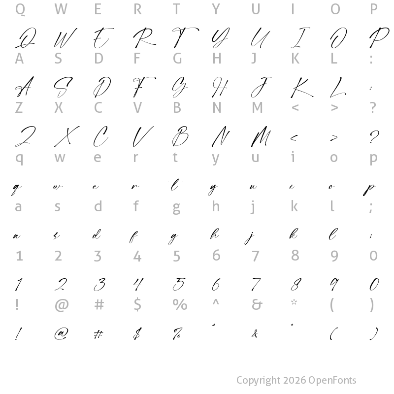 Character Map of Destiny Signature Regular