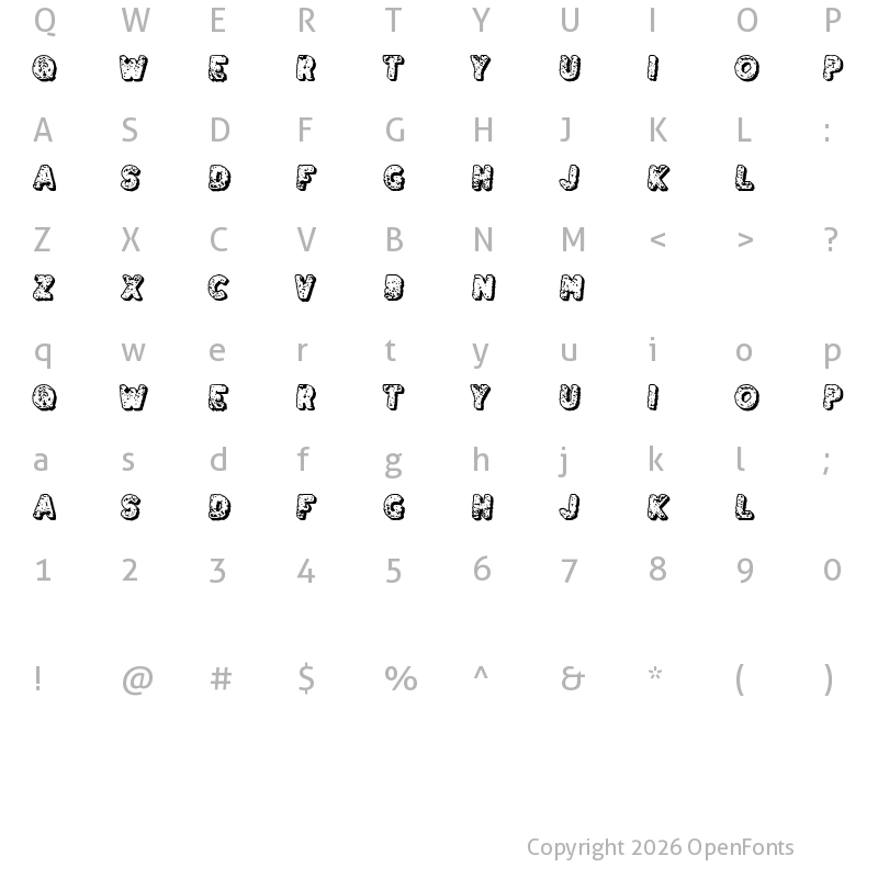Character Map of Destroy the Enemy Regular