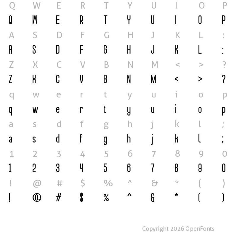 Character Map of Devie Regular