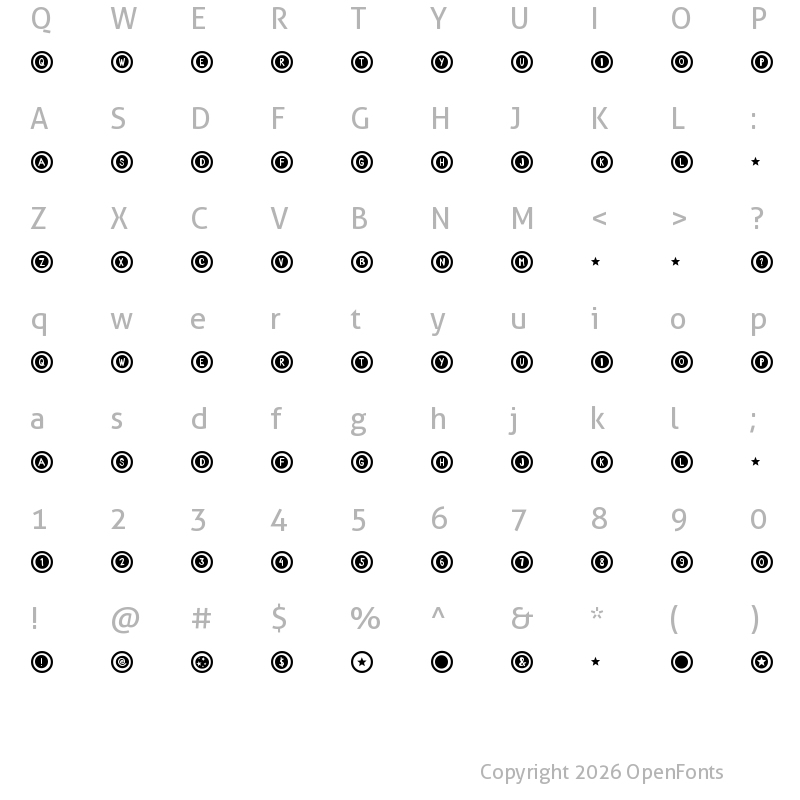 Character Map of Dialtone Regular