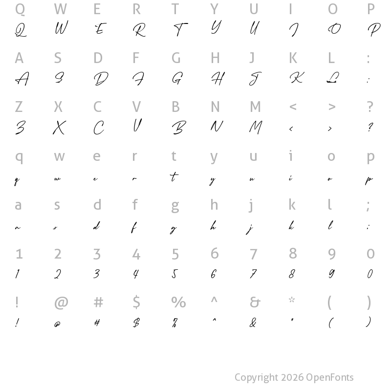 Character Map of diamonda Regular