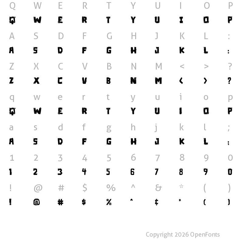 Character Map of Die in a fire PG Regular