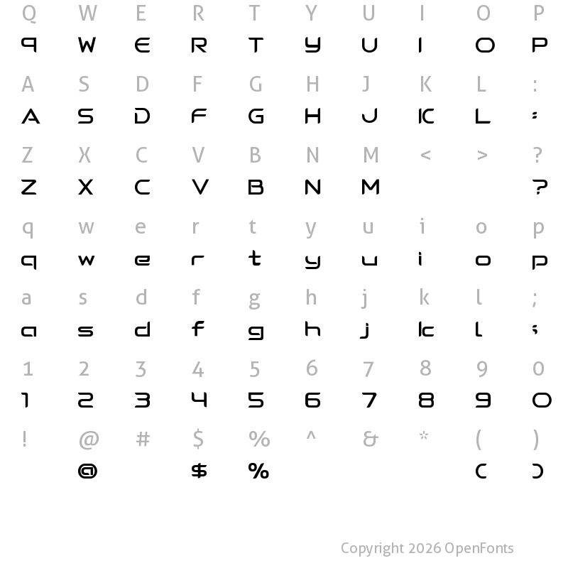 Character Map of Diebel Regular