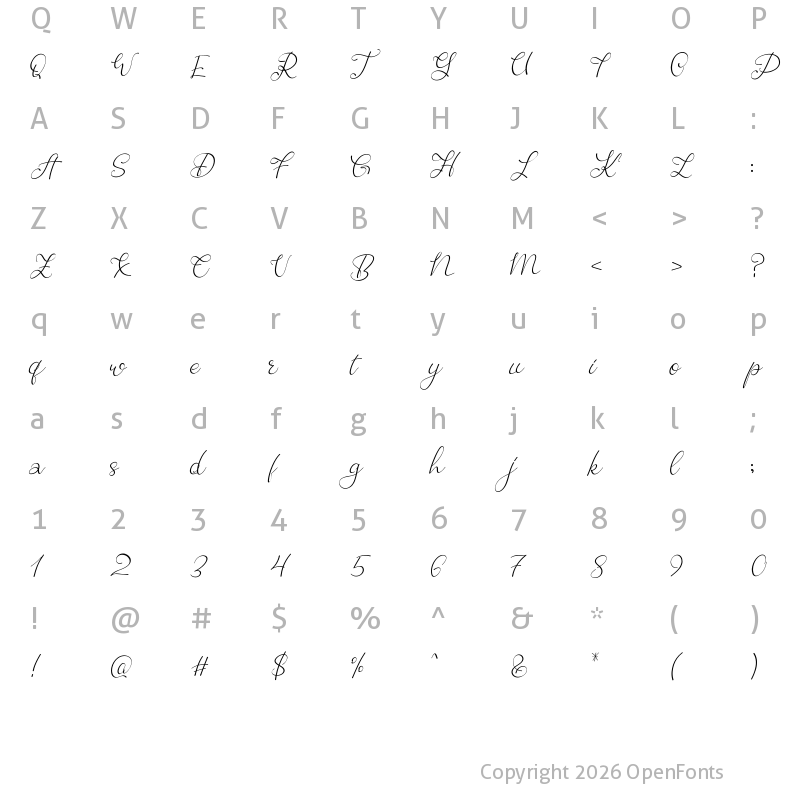 Character Map of Digress Regular