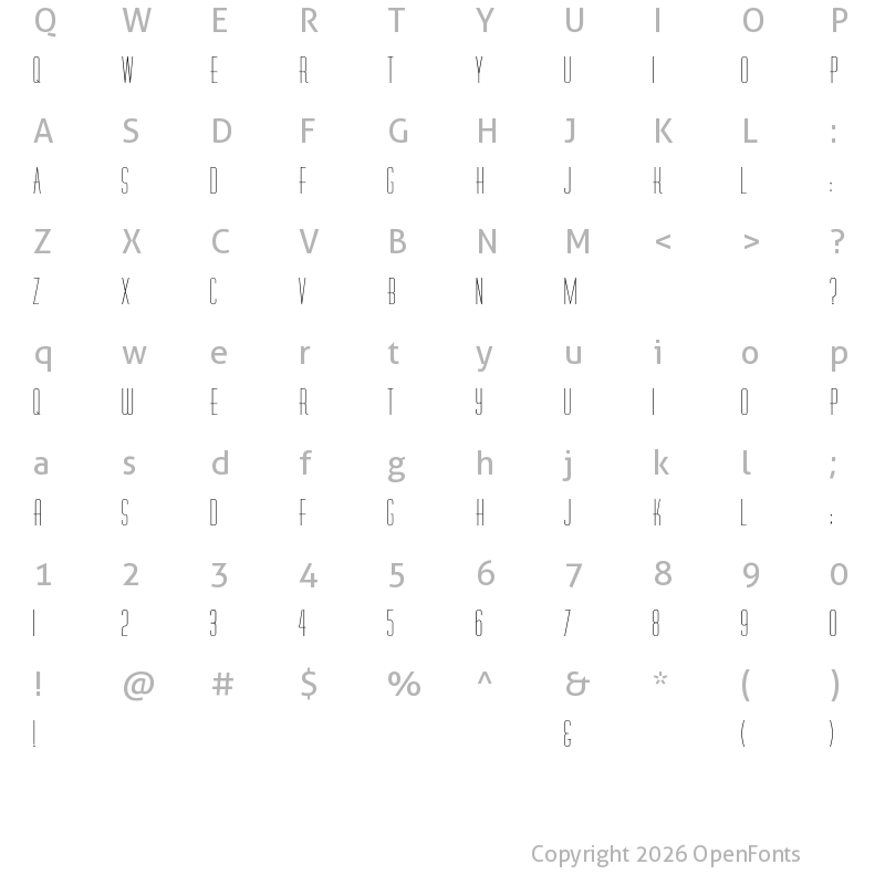 Character Map of Diner-Regular Regular