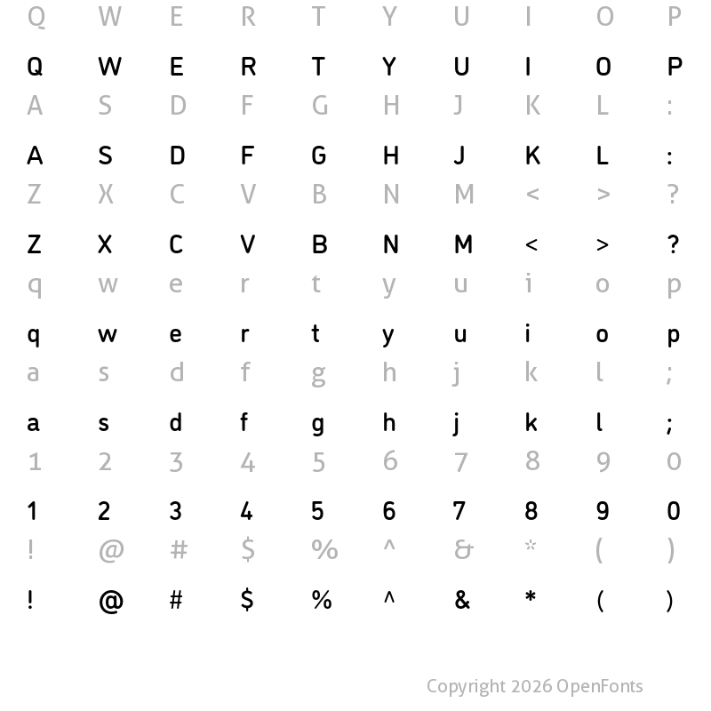 Character Map of DINosaur Medium
