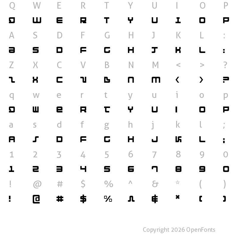 Character Map of Direktor Light Light