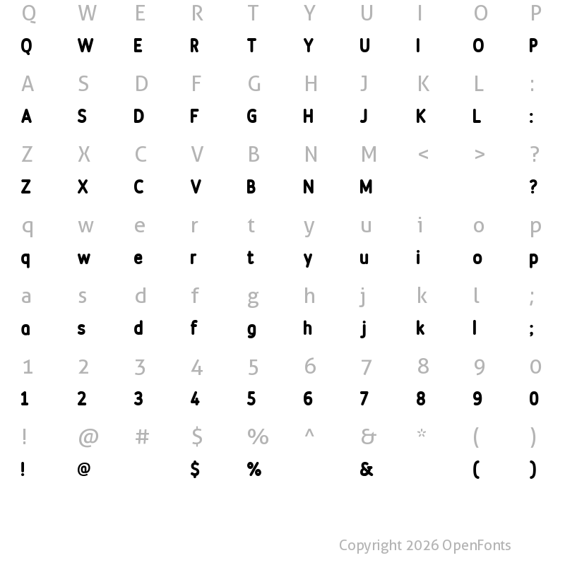 Character Map of Discoteca Rounded Regular