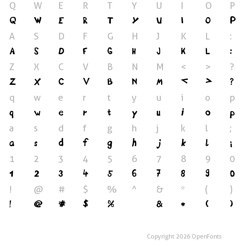 Character Map of DisplayFadi Regular