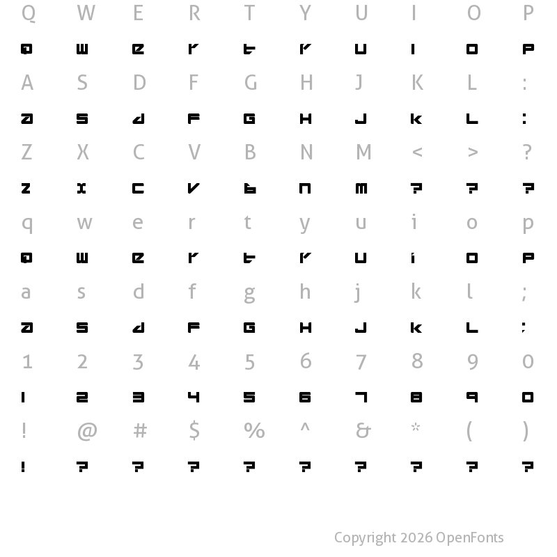 Character Map of divlit Regular
