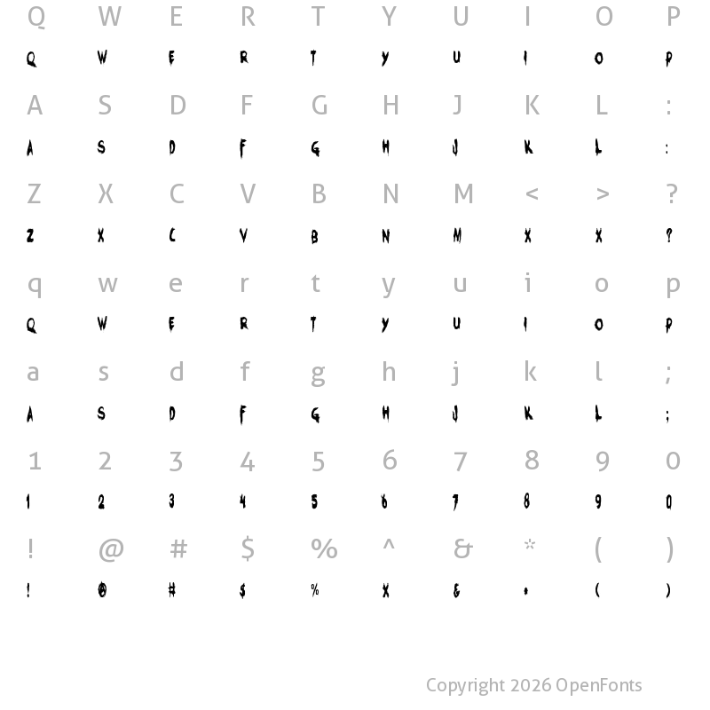 Character Map of DK Charons Obol Regular