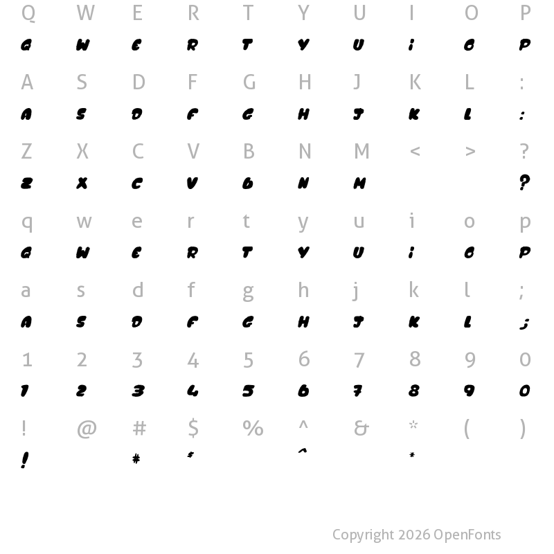 Character Map of DOCTEUR TACOTAC Regular