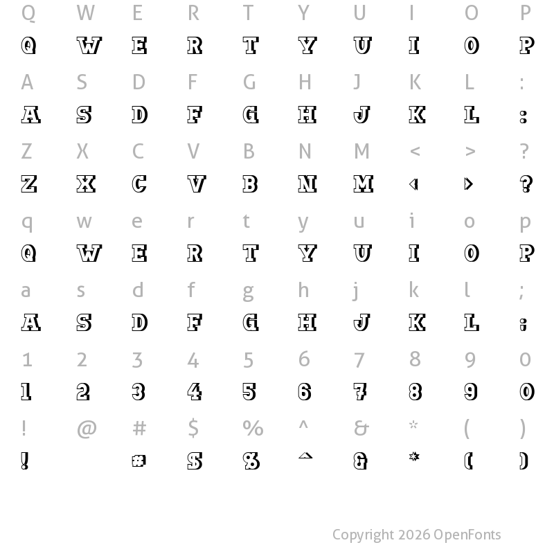 Character Map of DoergonBackshift Regular